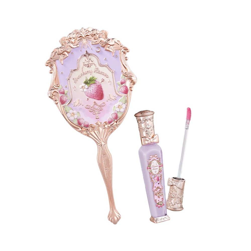 Brand New Flower Knows Violet Strawberry Rococo Glowy Lip Gloss Bundle No.2